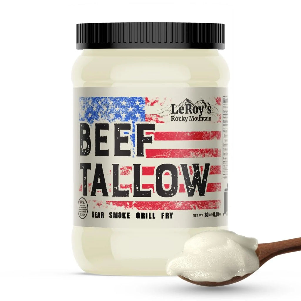 LeRoy's Rocky Mountain Beef Tallow 30oz Jar - Front